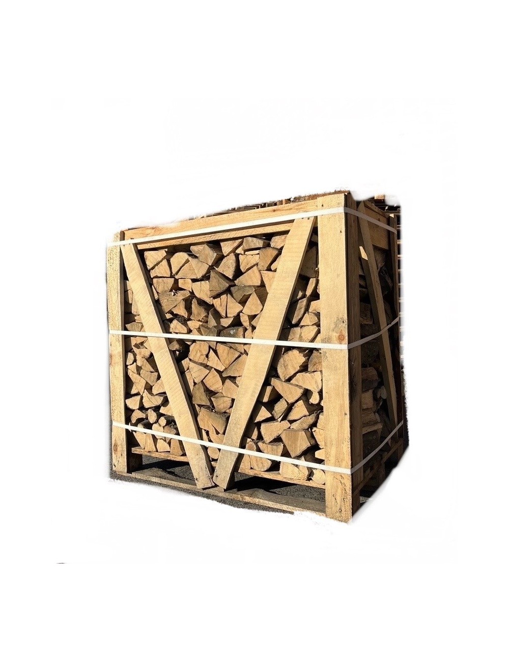 Box de 1 m3 de Bois de Chauffage rangé  en bûche de 30cm équivalent à 1,5 Stère
